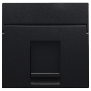 niko centraalplaat data voor 1 x rj aansluiting utp cat 5e vlak matt black (161)