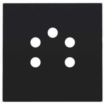 NIKO INTENSE niko afwerkingsset voor 5 polige telefooncontactdoos black coated (161)