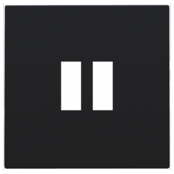 niko afwerkingsset voor dubbele usb-a-lader matt black (161)
