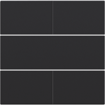 niko set de finition pour bouton-poussoir quadruple ,libre de potentiel 24v black coated