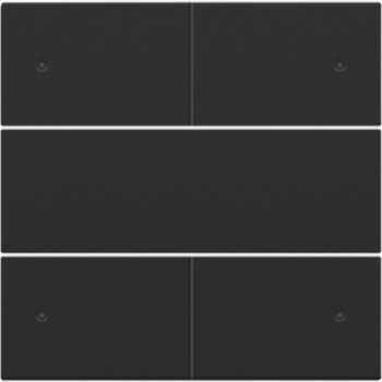 niko afwerkingsset voor 4-voudige potentiaalvrije drukknop 24v met leds black coated (161)