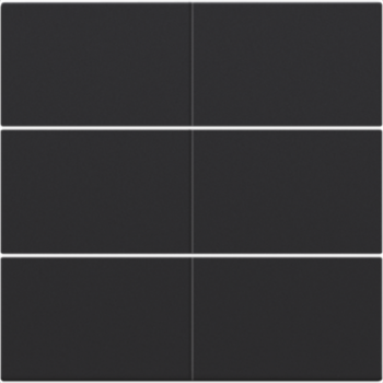 niko afwerkingsset voor 6-voudige potentiaalvrije drukknop 24v black coated (161)