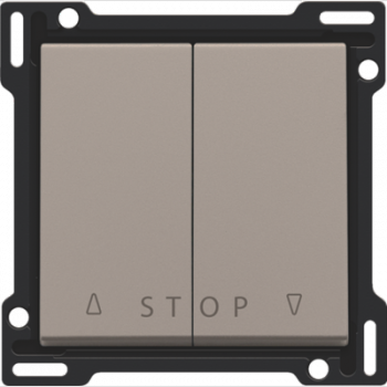 NIKO afwerkingsset  voor tweevoudige rolluikdrukknop 'stop' voor elektronische sturingen bronze coated (134)