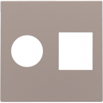 niko afwerkingsset voor enkelvoudige coaxaansluiting en netwerkaansluiting rj45 bronze coated (134)