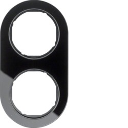 R.Classic berker plaque de recouvrement double glas noir r.classic