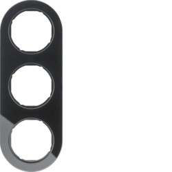 R.Classic berker plaque de recouvrement triple glas noir r.classic R.Classic berker plaque de recouvrement triple glas noir r.classic