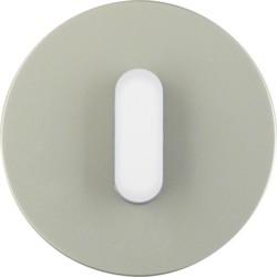 R.Classic berker afdekplaat met knevel voor draaischakelaar/drukknop serie r.classic inox/white R.Classic berker afdekplaat met knevel voor draaischakelaar/drukknop serie r.classic inox/white