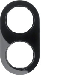 R.Classic berker afdekplaat 2-voudig serie r.classic zwart glanzend R.Classic berker afdekplaat 2-voudig serie r.classic zwart glanzend