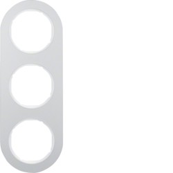 R.Classic berker plaque de recouvrement triple serie r.classic aluminium polar blanc R.Classic berker plaque de recouvrement triple serie r.classic aluminium polar blanc