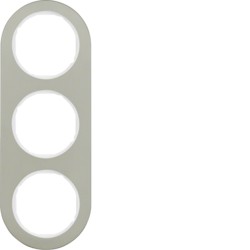 R.Classic berker afdekplaat 3-voudig serie r.classic inox / polarwit R.Classic berker afdekplaat 3-voudig serie r.classic inox / polarwit