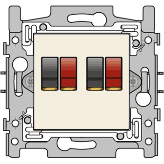 NIKO ORIGINAL niko audioboxen aansluiting dubbel met centraalplaat NIKO ORIGINAL niko audioboxen aansluiting dubbel met centraalplaat