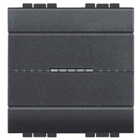 BTICINO living light interrupteur inverseur axial 2 modules 16a noir BTICINO living light interrupteur inverseur axial 2 modules 16a noir