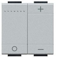 BTICINO living light variateur poussoir 0-10v 300/600va 2modules alu BTICINO living light variateur poussoir 0-10v 300/600va 2modules alu