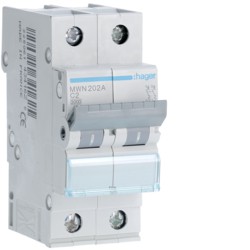 HAGER automatische schakelaar 3ka 2p c 2a HAGER automatische schakelaar 3ka 2p c 2a