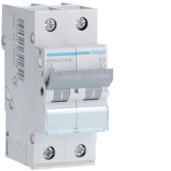 HAGER automatische schakelaar 3ka 2p c 4a HAGER automatische schakelaar 3ka 2p c 4a