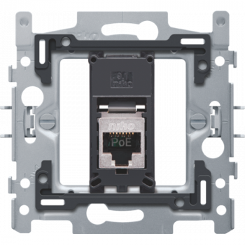 niko 1 rj45 aansluiting stp cat 5e, klaar voor poe++, vlak klauwbevestiging