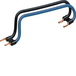 HAGER bedradingsset 2-polig zwart/blauw 125mm HAGER bedradingsset 2-polig zwart/blauw 125mm