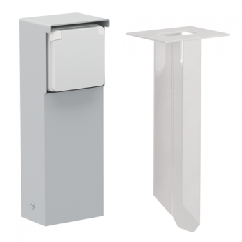 IP 55 niko tuinpaal met enkelvoudig stopcontact 2p +a -met grondpin IP 55 niko tuinpaal met enkelvoudig stopcontact 2p +a -met grondpin