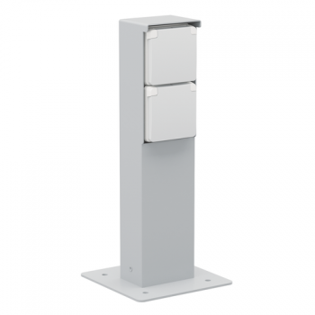 IP 55 niko tuinpaal met twee stopcontacten 2p +a -grondplaat IP 55 niko tuinpaal met twee stopcontacten 2p +a -grondplaat