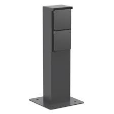 IP 55 niko borne de jardin avec deux prises de courant 2p+t noir IP 55 niko borne de jardin avec deux prises de courant 2p+t noir