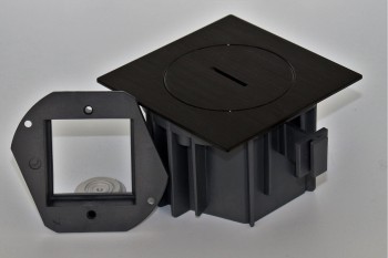 SQUARE arpi boîtier ip 66 sans fonctionalité finition black stainless steel brushed