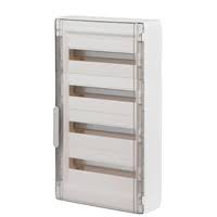 opbouwkast xl³ 125 - 4 rijen 72 modules doorzichtige deur