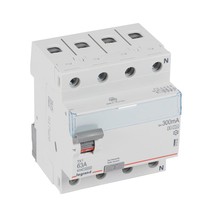 LEGRAND differentieelschakelaar tx³ 4p 300ma 63a type a-s - 4 modules