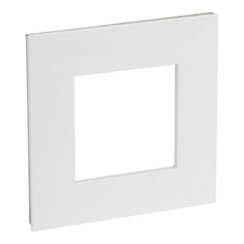 LEGRAND valena plaque de finition blanc-chrome simple