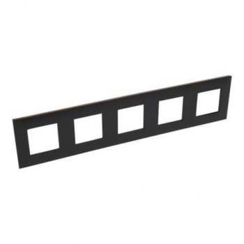 LEGRAND valena afdekplaat zwart-koper vijfvoudig hor.vert.71mm LEGRAND valena afdekplaat zwart-koper vijfvoudig hor.vert.71mm