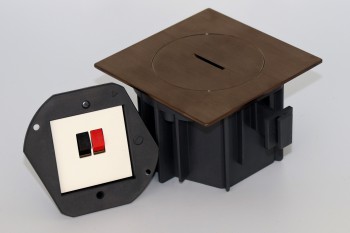 SQUARE arpi prise de contact pour 1 haut-parleur ip66 bronze stainless steel brushed SQUARE arpi prise de contact pour 1 haut-parleur ip66 bronze stainless steel brushed