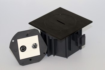 SQUARE arpi vloerstopcontact voor radio en tv ip66 gunpowder black stainless steel brushed SQUARE arpi vloerstopcontact voor radio en tv ip66 gunpowder black stainless steel brushed