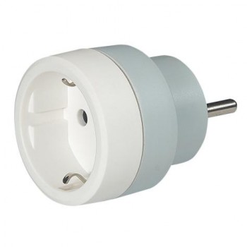 adaptateur prise 2p avec terre latérale (schucko) vers prise belge