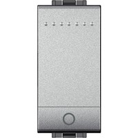 BTICINO living light poussoir avec éclairage no 1 module bornes à vis alu BTICINO living light poussoir avec éclairage no 1 module bornes à vis alu