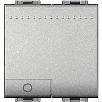 BTICINO living light poussoir éclairage no 2 modules -bornes à vis alu BTICINO living light poussoir éclairage no 2 modules -bornes à vis alu