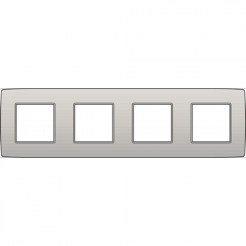 NIKO ORIGINAL niko afdekplaat viervoudig horizontaal/verticaal grijs NIKO ORIGINAL niko afdekplaat viervoudig horizontaal/verticaal grijs