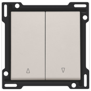 NIKO ORIGINAL niko set de finition pour bouton-poussoir double pour volets gris NIKO ORIGINAL niko set de finition pour bouton-poussoir double pour volets gris