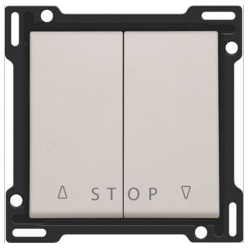 niko set de finition pour bouton-poussoir double pour volets pour commandes électroniques gris