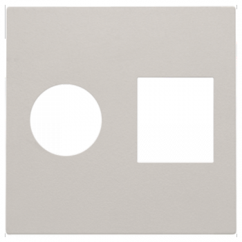 niko afwerkingsset voor enkelvoudige coaxaansluiting en netwerkaansluiting rj45 grijs (102)
