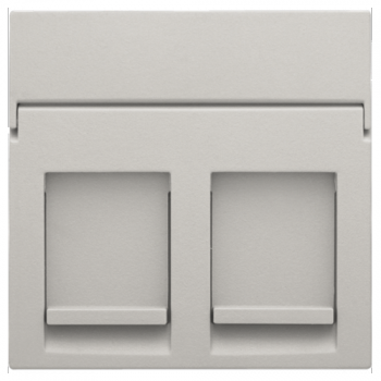 niko centraalplaat data voor 2 rj outlets grijs (102)