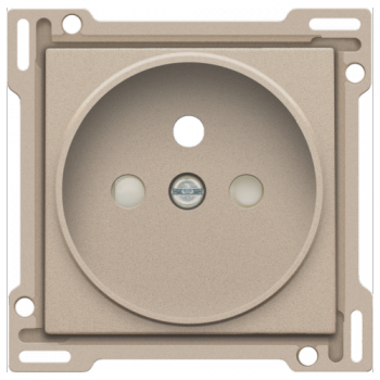 NIKO afwerkingsset pure champagne voor stopcontact met aarding 21mm NIKO afwerkingsset pure champagne voor stopcontact met aarding 21mm