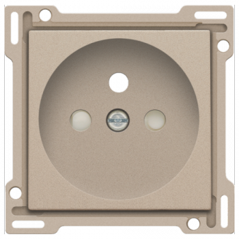 NIKO afwerkingsset pure champagne voor stopcontact met aarding 28.5mm NIKO afwerkingsset pure champagne voor stopcontact met aarding 28.5mm