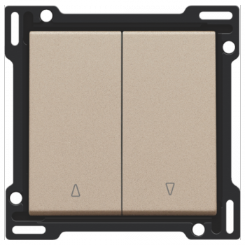 NIKO PURE niko afwerkingsset voor tweevoudige rolluikdrukknop champagne coated (157) NIKO PURE niko afwerkingsset voor tweevoudige rolluikdrukknop champagne coated (157)