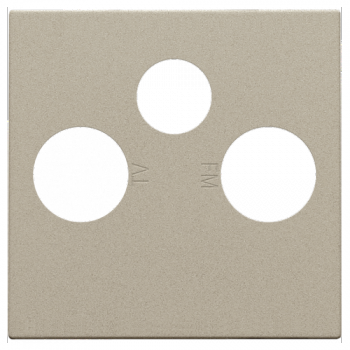 NIKO PURE niko set de finition pour 2 connexions coaxiale simples pour tv et fm et une connexion satellite champagne coated NIKO PURE niko set de finition pour 2 connexions coaxiale simples pour tv et fm et une connexion satellite champagne coated