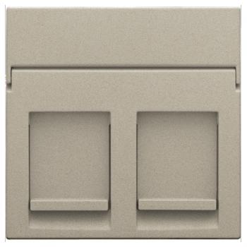 NIKO PURE niko centraalplaat data voor 2 rj outlets champagne coated (157) NIKO PURE niko centraalplaat data voor 2 rj outlets champagne coated (157)