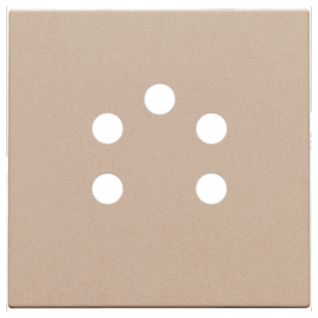 niko afwerkingsset voor 5 polige telefooncontactdoos champagne coated (157)