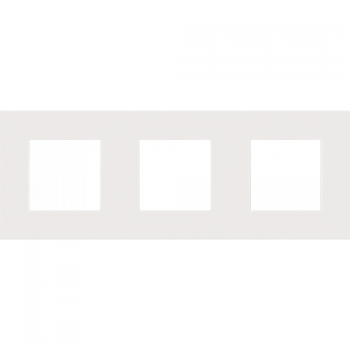 NIKO PURE niko afdekplaat drievoudig horizontaal/verticaal pure steel white NIKO PURE niko afdekplaat drievoudig horizontaal/verticaal pure steel white