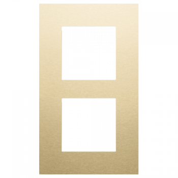 NIKO PURE niko afdekplaat tweevoudig verticaal pure alu gold NIKO PURE niko afdekplaat tweevoudig verticaal pure alu gold