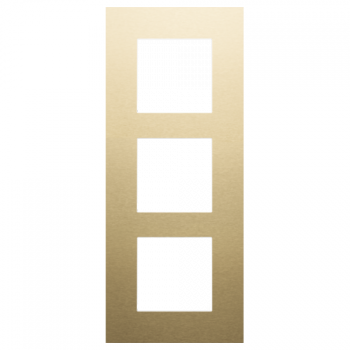 NIKO PURE niko afdekplaat drievoudig verticaal pure alu gold NIKO PURE niko afdekplaat drievoudig verticaal pure alu gold