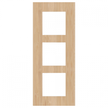 NIKO PURE niko afdekplaat drievoudig verticaal pure bamboo NIKO PURE niko afdekplaat drievoudig verticaal pure bamboo