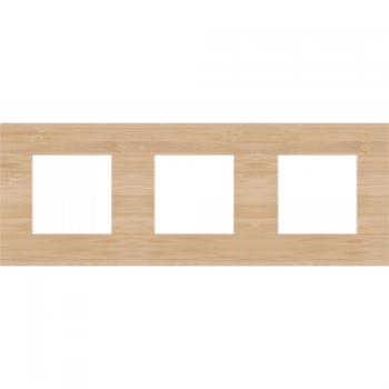 NIKO PURE niko afdekplaat drievoudig horizontaal/verticaal pure bamboo NIKO PURE niko afdekplaat drievoudig horizontaal/verticaal pure bamboo